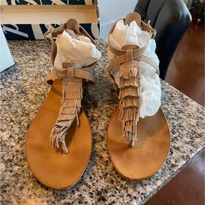 Lucky Brand Fringe Flats